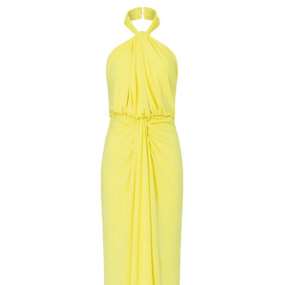 Cinq à Sept Kaily Dress, size 6, Midi Yellow Cocktail Dress - Picture 1 of 7